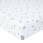 Drap - housse en gaze de coton melody melody, blanc imprim minimali