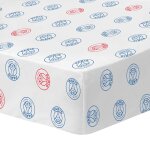 Drap - housse imprim� 100% coton, psg classic blanc