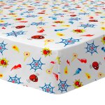 Drap - housse imprim� 100% coton, spiderman home avenger blanc