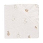 Drap housse jersey happy miffy en coton beige