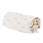 Drap housse percale coton bio motif sapins