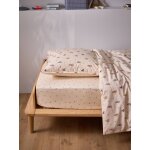 Drap - housse percale de coton mat�o imprim� rime multico