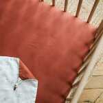 Drap housse pur coton bio pour lit bébé terracotta Drap housse pur coton bio pour lit bébé terracotta
