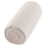 Drap housse uni en gaze de coton beige