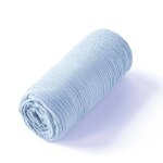 Drap housse uni en gaze de coton bleu