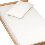 Drap housse uni en gaze de coton �cru