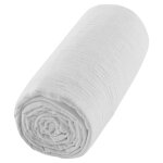 Drap housse uni en gaze de coton gris