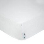 Drap housse uni en gaze de coton gris