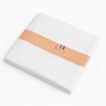 Draps plat en coton bio blanc