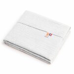 Drap plat en gaze de coton bio blanc blanc