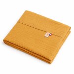 Drap plat en gaze de coton bio blanc honey
