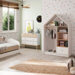 Dressing ouvert forme maison - gamme l�onie blanc