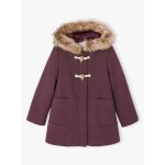 Duffle - coat � capuche fille drap de laine prune