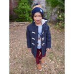 Duffle - coat gar�on en drap de laine doubl� sherpa gris chin�