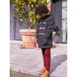 Duffle - coat garon en drap de laine doubl sherpa gris chin