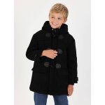 Duffle - coat gar�on drap avec patch �clair noir