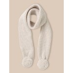 Echarpe en laine et mohair fille ecru chine