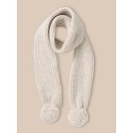 Echarpe en laine et mohair fille ecru chine