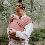 Echarpe de portage boba wrap dusty pink rose