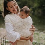 Echarpe de portage boba wrap serenity achillea blanc