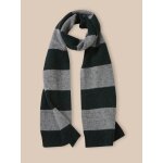 Echarpe raye en laine garon gris chine / vert