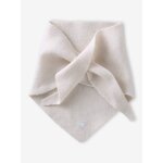 Echarpe triangle en tricot fille �cru