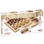 �checs, dames et backgammon beige