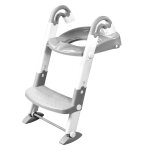 �chelle de toilette 2 en 1 gris et blanc