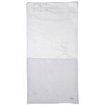 Edredon pour lit en coton - celeste blanc / gris