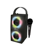 Enceinte bluetooth portable avec micro et effets lumineux multicolore Enceinte bluetooth portable avec micro et effets lumineux multicolore