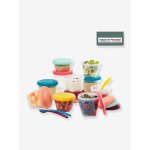 Ensemble de 12 bo�tes herm�tiques + 3 cuill�res souples babybols multi set multicolore