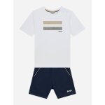 Ensemble 2 pi�ces bleu fonc� / blanc