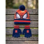 Ensemble 2 pi�ces bonnet et gants spiderman gar�on rouge et bleu