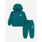 Ensemble 2 pi�ces gilet � capuche et bas bleu canard