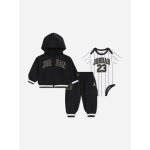 Ensemble 3 pices body gilet  capuche et bas noir / dor