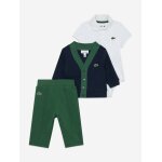 Ensemble 3 pices gilet polo et bas blanc