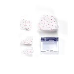 Ensemble accessoires 100% coton b�b� fille imprime rose