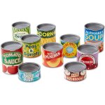 Ensemble d'aliments en conserve us rouge