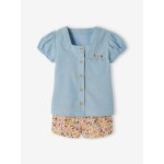 Ensemble b�b� blouse et short fleuri double stone