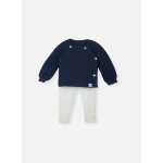 Ensemble bébé brassière + pantalon marine / écru Ensemble bébé brassière + pantalon marine / écru