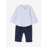 Ensemble b�b� chemise ray�e + pantalon marine