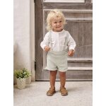 Ensemble b�b� chemise et short c�r�monie vert sauge