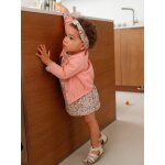 Ensemble b�b� fille 3 pi�ces robe cardigan bandeau corail