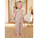 Ensemble b�b� fille combinaison + bandeau imprim�s rose imprim�