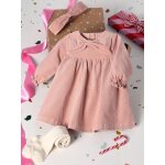 Ensemble bb fille robe bandeau collants coffret cadeau nol rose poudr