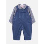 Ensemble b�b� gar�on salopette et chemise vichy bleu