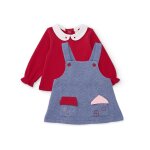 Ensemble b�b� en molleton avec robe bleu