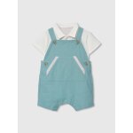 Ensemble b�b� polo et salopette vert