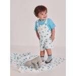 Ensemble b�b� salopette imprim� coton multicolore