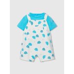 Ensemble b�b� salopette imprim� coton multicolore